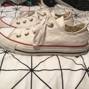 Red white and blue converse